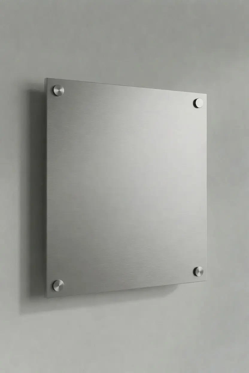 Plan de sécurité sur support Dibond finition aluminium brossé