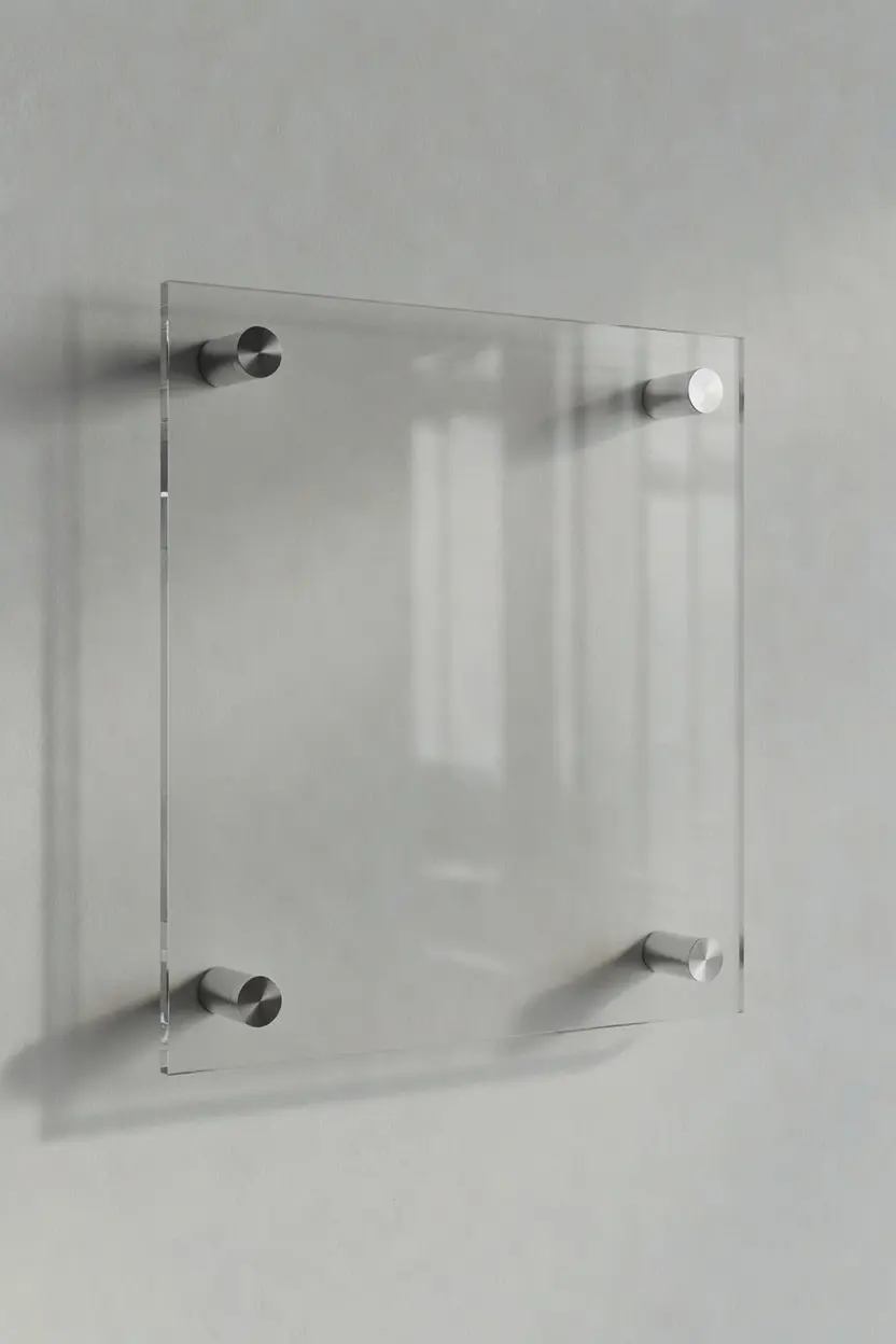 Plan d'évacuation sur support PMMA (plexiglas) rigide et transparent