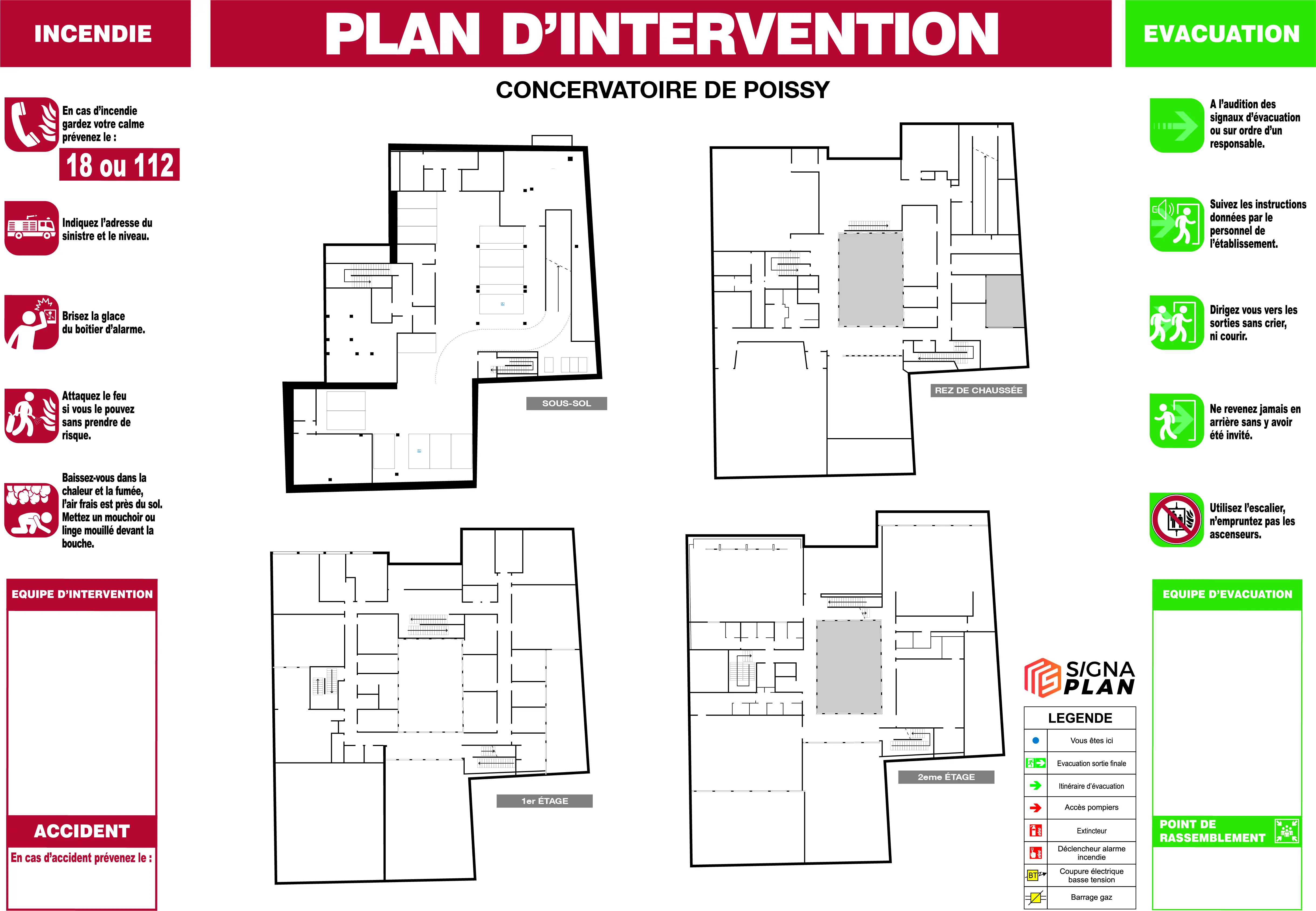 Extrait de plan d'intervention des secours conforme NF X 08-070