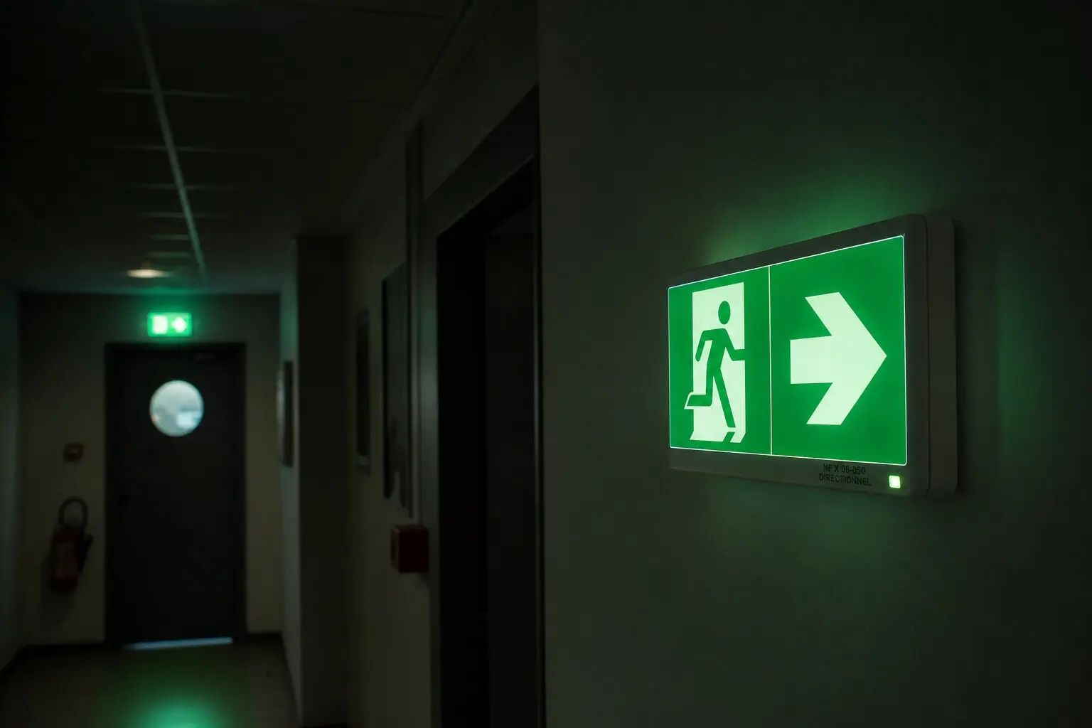 Signalisation photoluminescente en faible éclairage